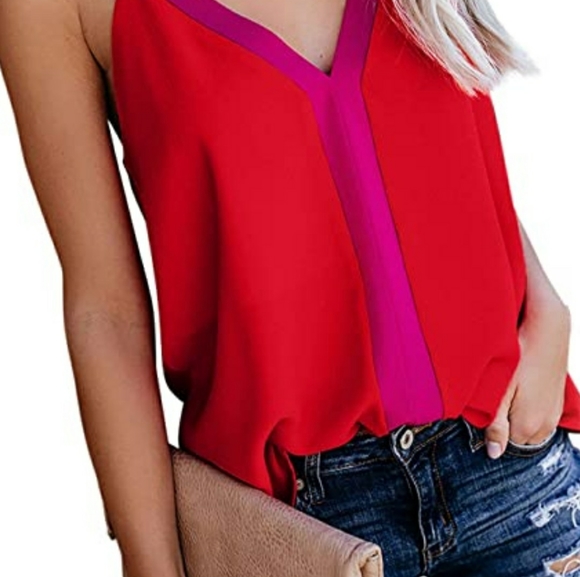 Sleeveless V Neck Boho Floral Printed Tank Top - Picture 2 of 5